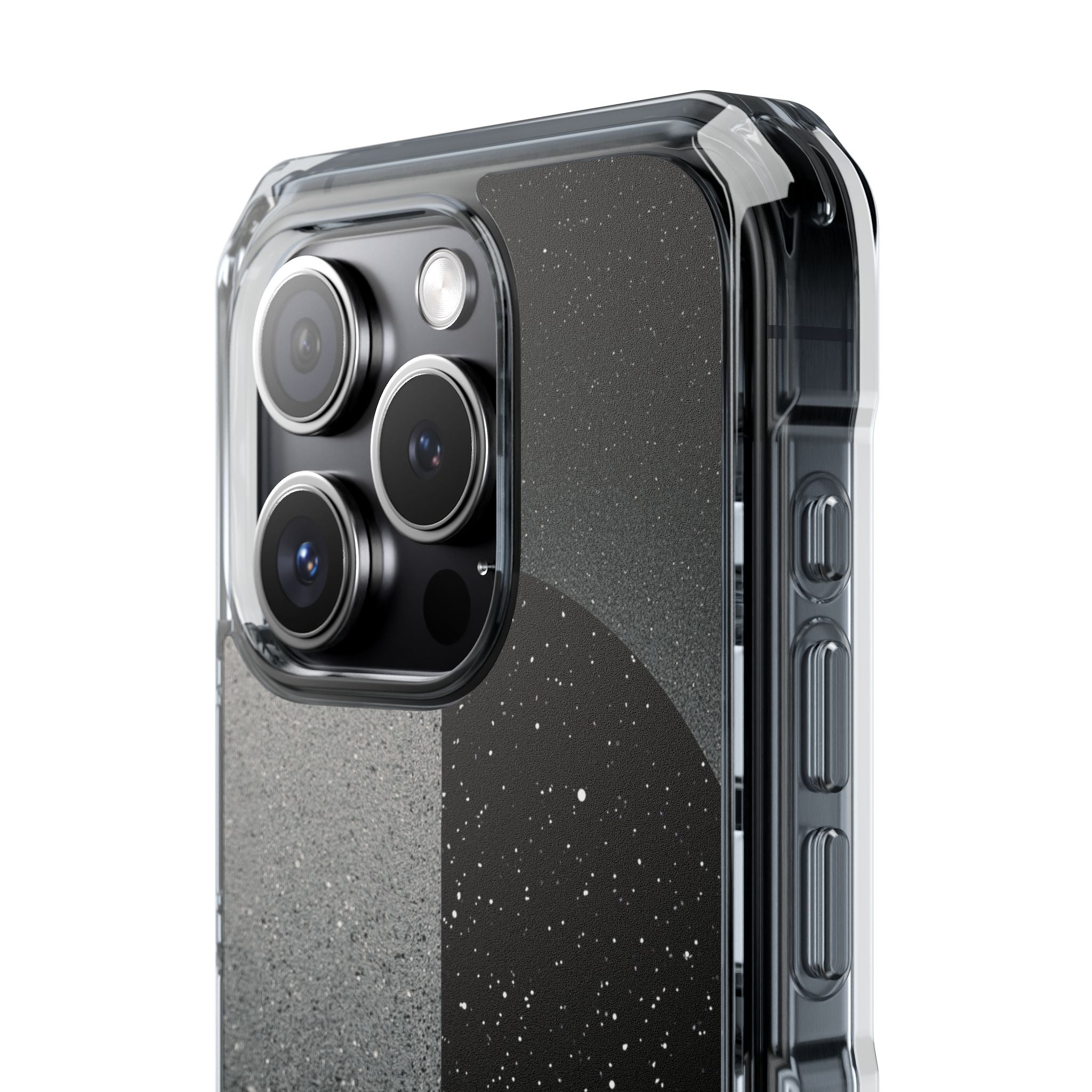 Black Impact MagSafe Phone Case for iPhone - Lunar Static Orbit