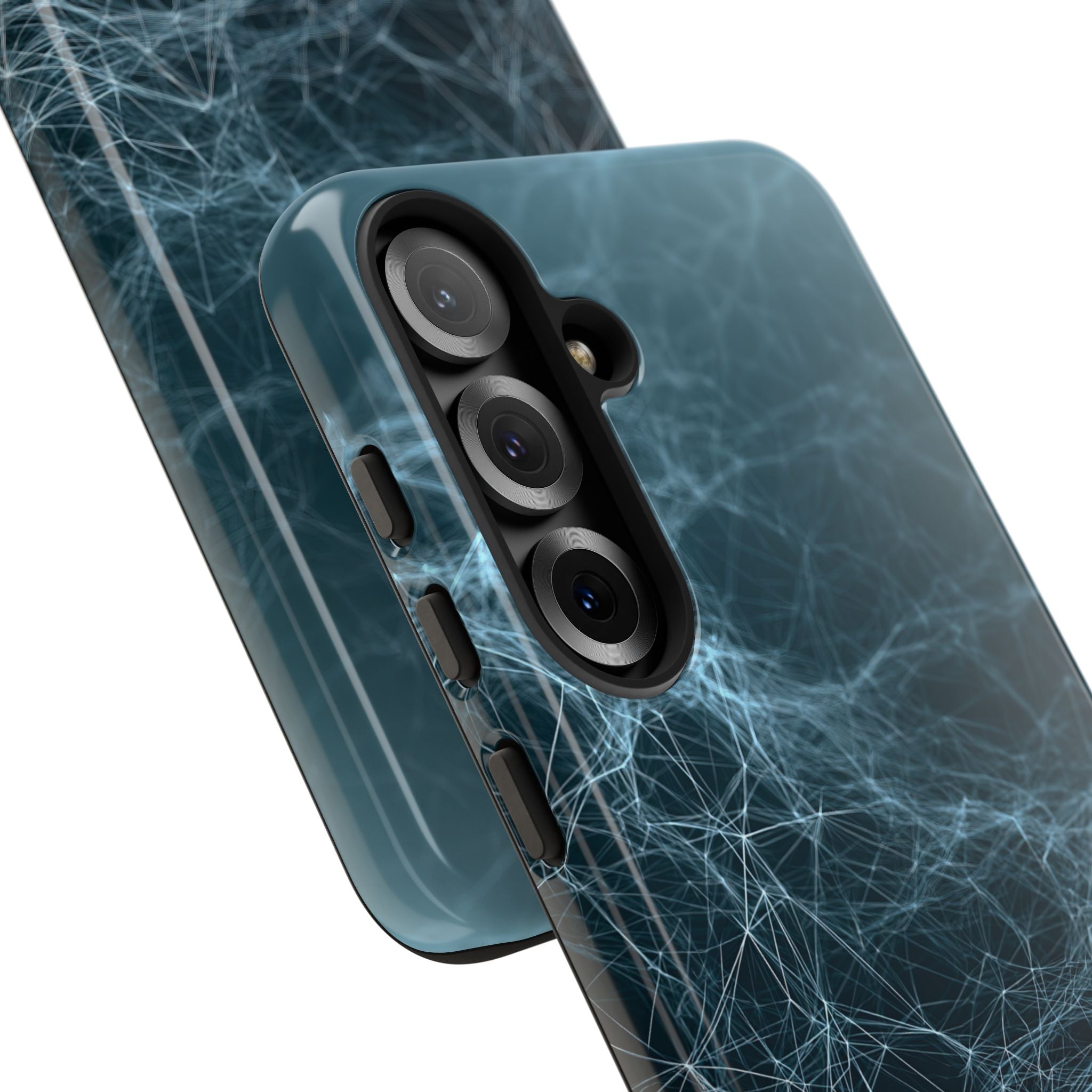 Teal Tough Phone Case for Samsung - Arctic Neural Mesh