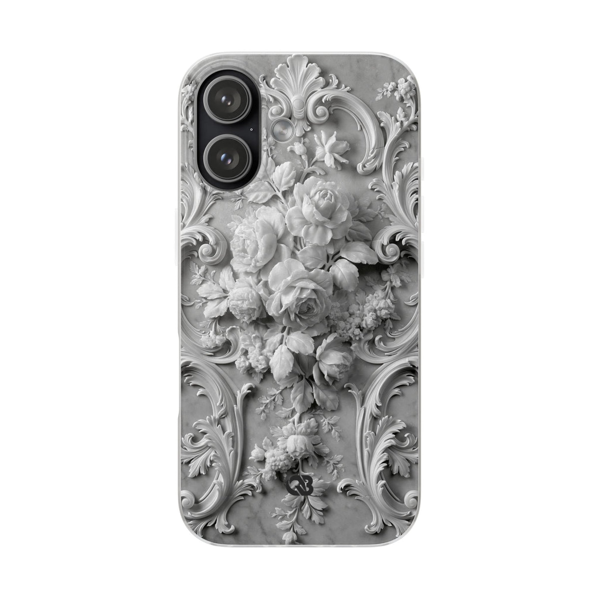 Rococo Marble Rose · Lite Phone Case for iPhone ·  White