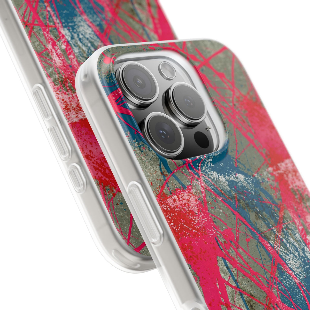 Neon Static Drip · Lite Phone Case for iPhone ·  Pink