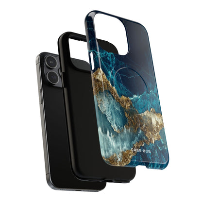 Jagged Gold Split iPhone 15 Pro Max Case - Tough+