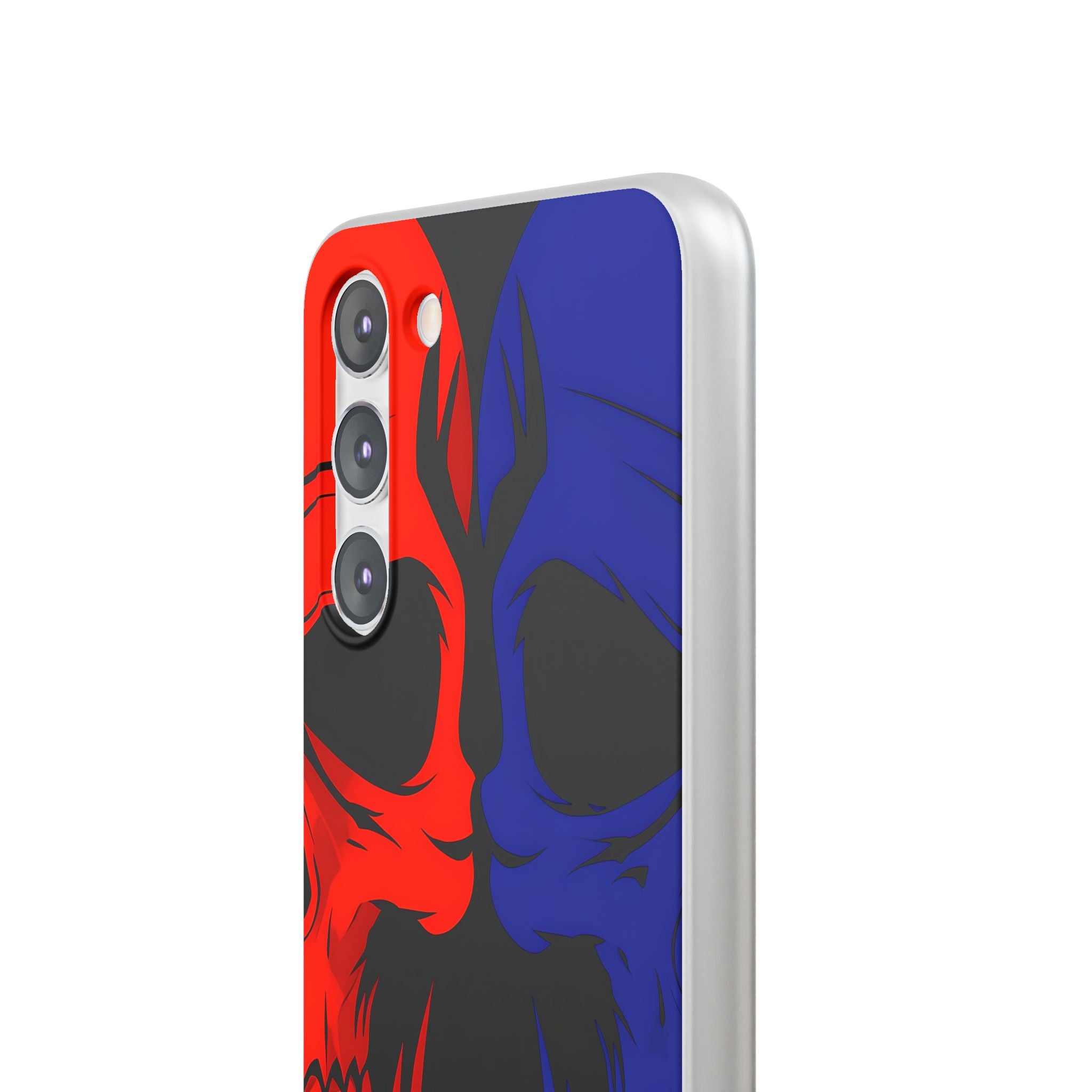 Crimson Cobalt Skulls · Soft Phone Case for Samsung