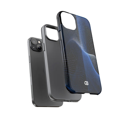 Blue Tough Phone Case for iPhone - Electric Cobalt Topo