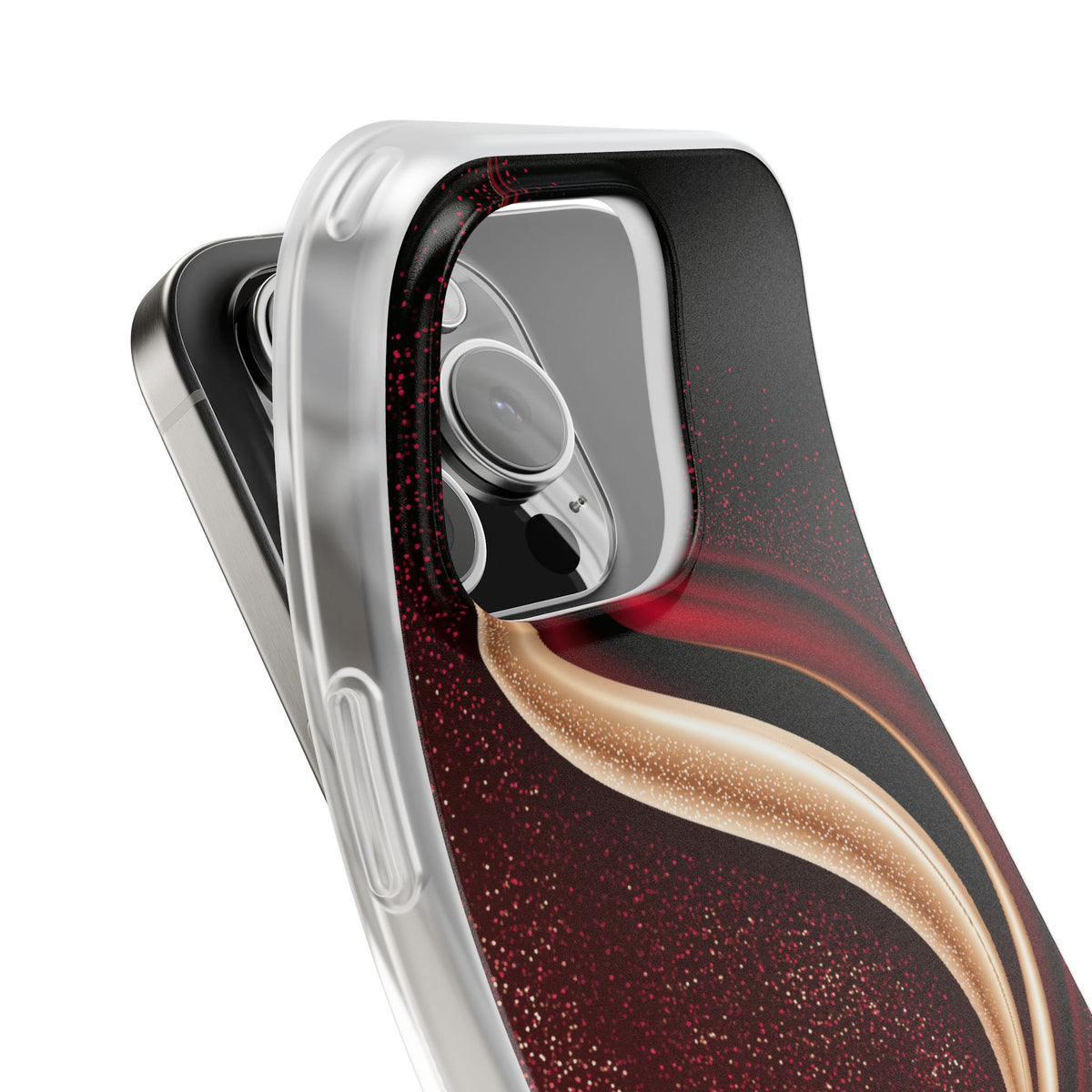 Gilded Crimson Flow · Lite Phone Case for iPhone ·  Red