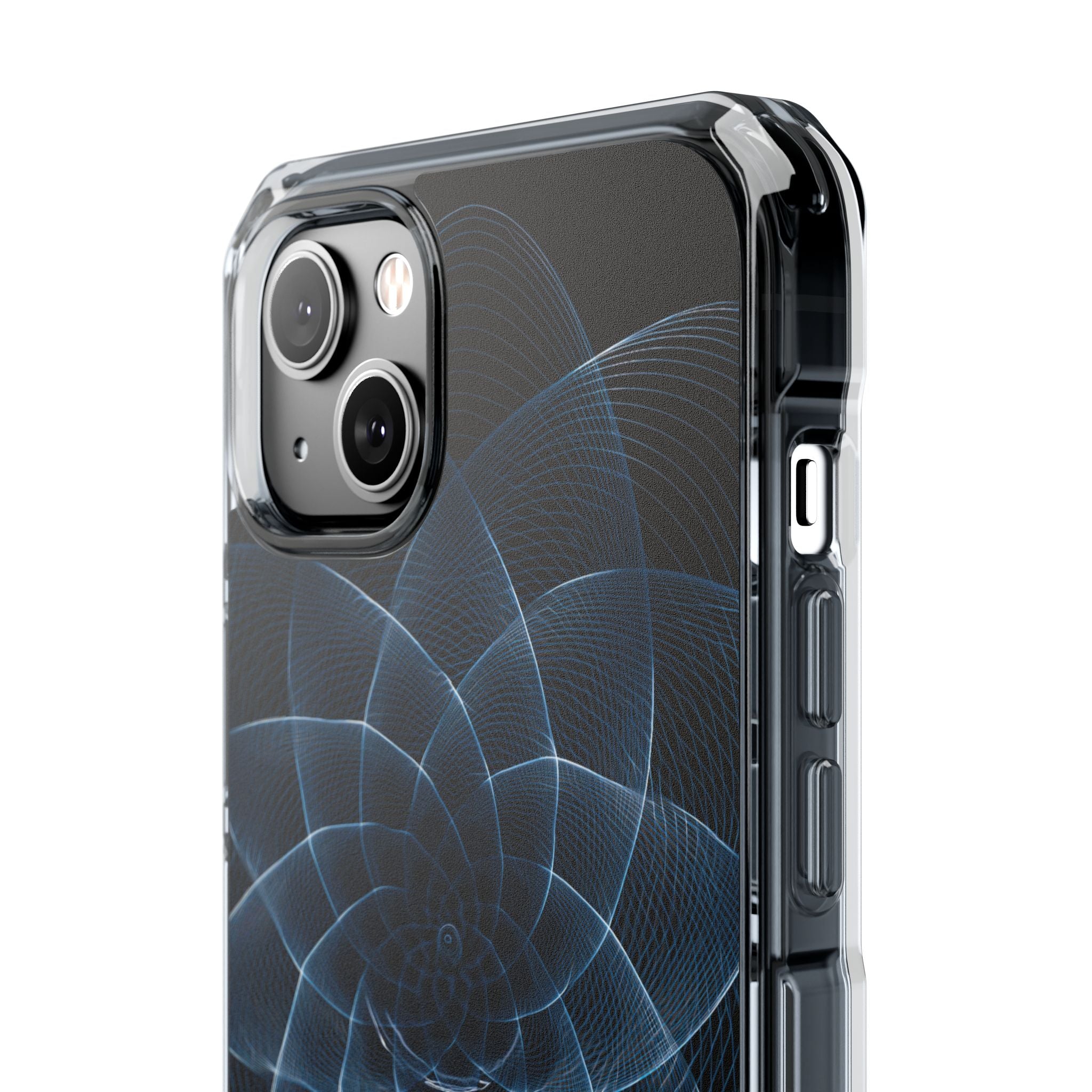 Blue Impact MagSafe Phone Case for iPhone - Cobalt Geometric Bloom