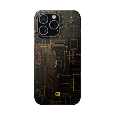 Gold Lite Phone Case for iPhone - Amber Core Mainframe