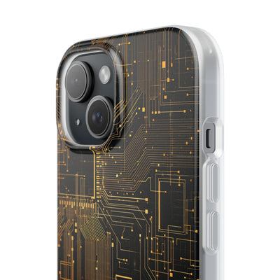 Gold Lite Phone Case for iPhone - Amber Core Mainframe
