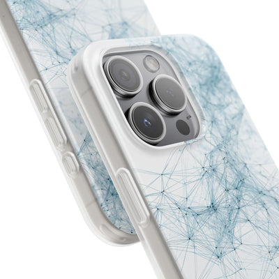 Blue Lite Phone Case for iPhone - Glacial Neural Web