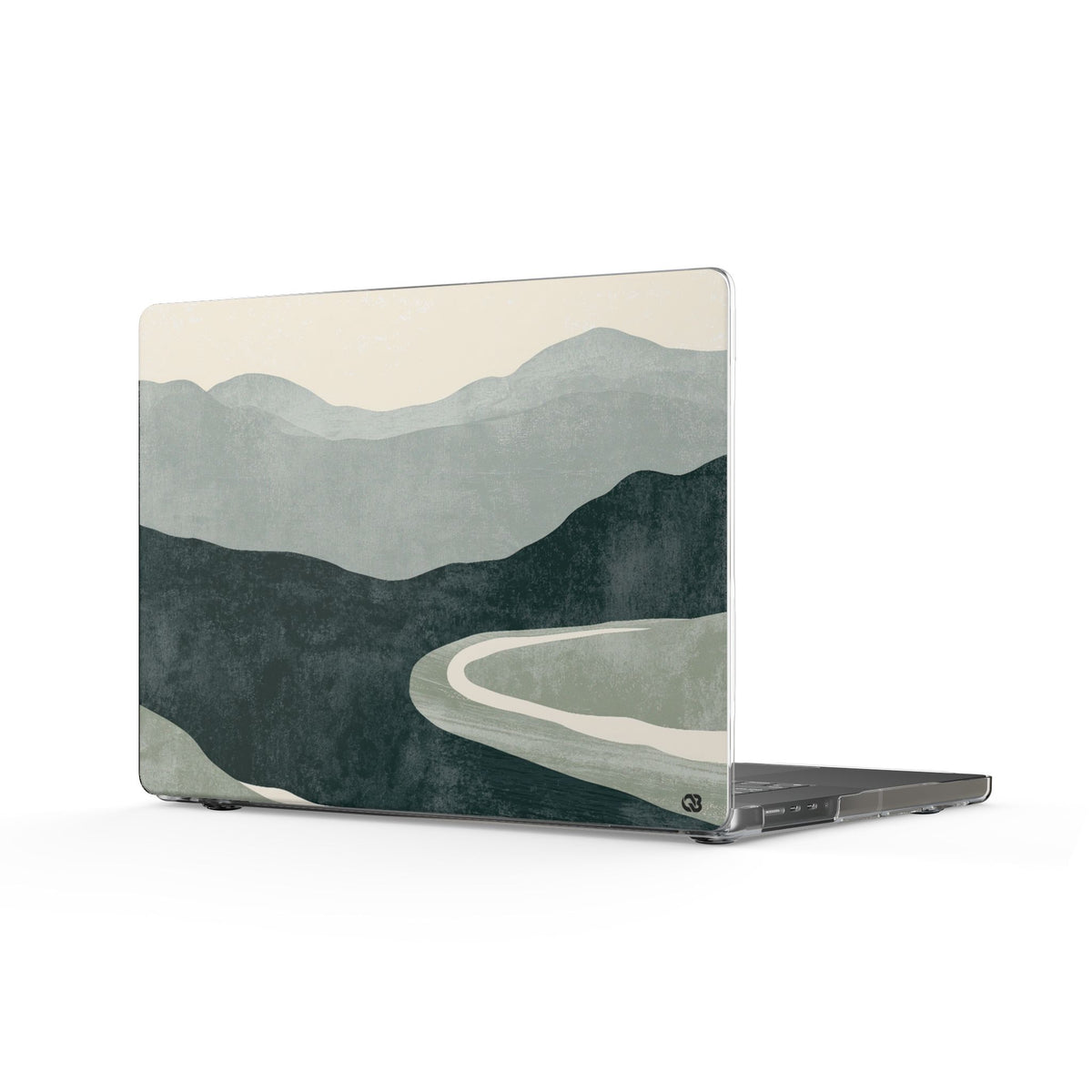Muted Valley Vista · Clear Hard Case for MacBook · Green