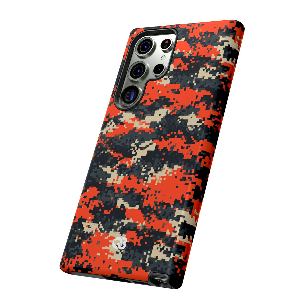 Signal Pixel Camo · Tough Phone Case for Samsung · Orange