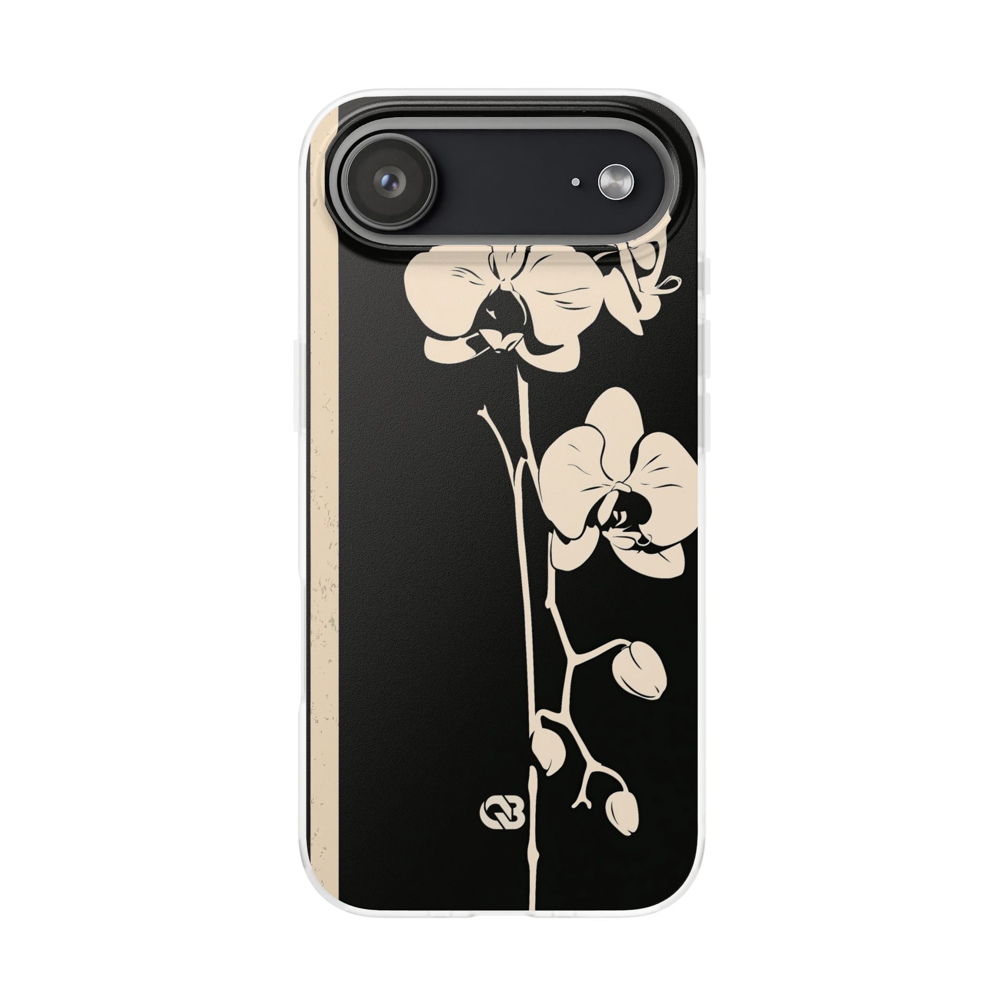 Black Lite Phone Case for iPhone - Obsidian Bone Orchid