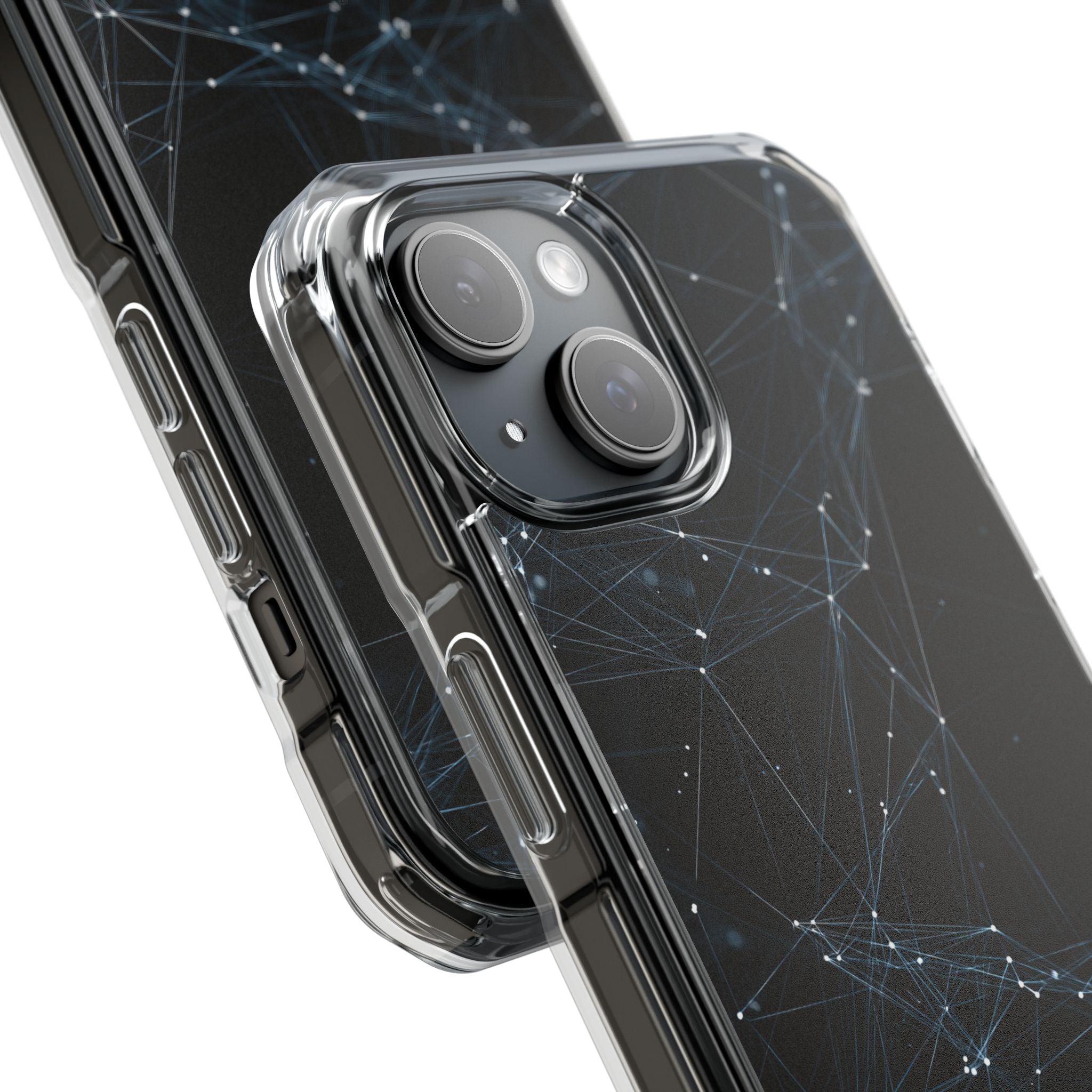 Black Impact MagSafe Phone Case for iPhone - Arctic Neural Mesh
