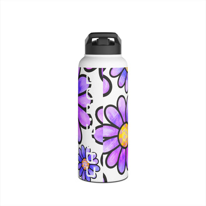 Polka Dot Blossoms - Ruostumattomasta teräksestä valmistettu vesipullo