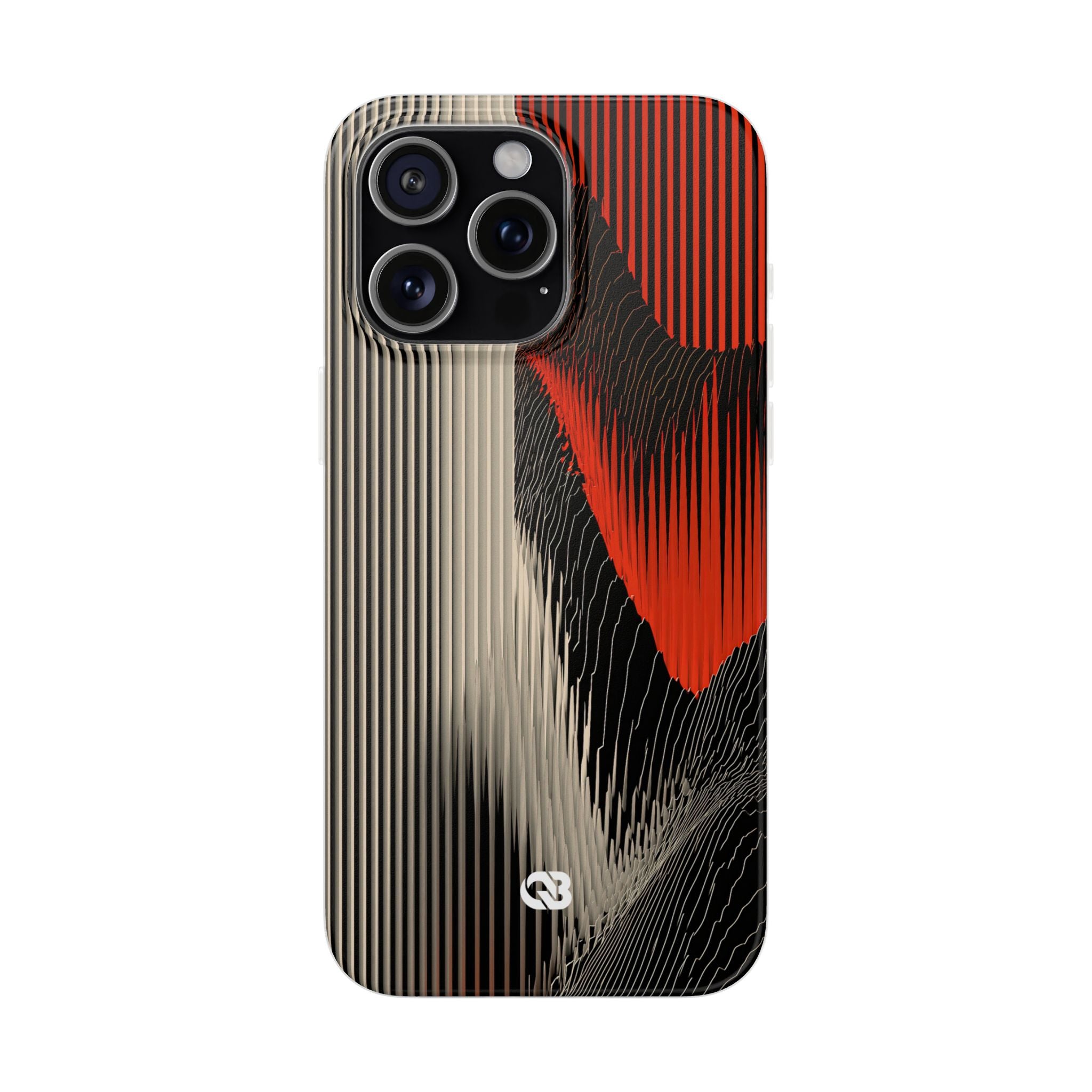 Red Lite Phone Case for iPhone - Crimson Pulse Topo