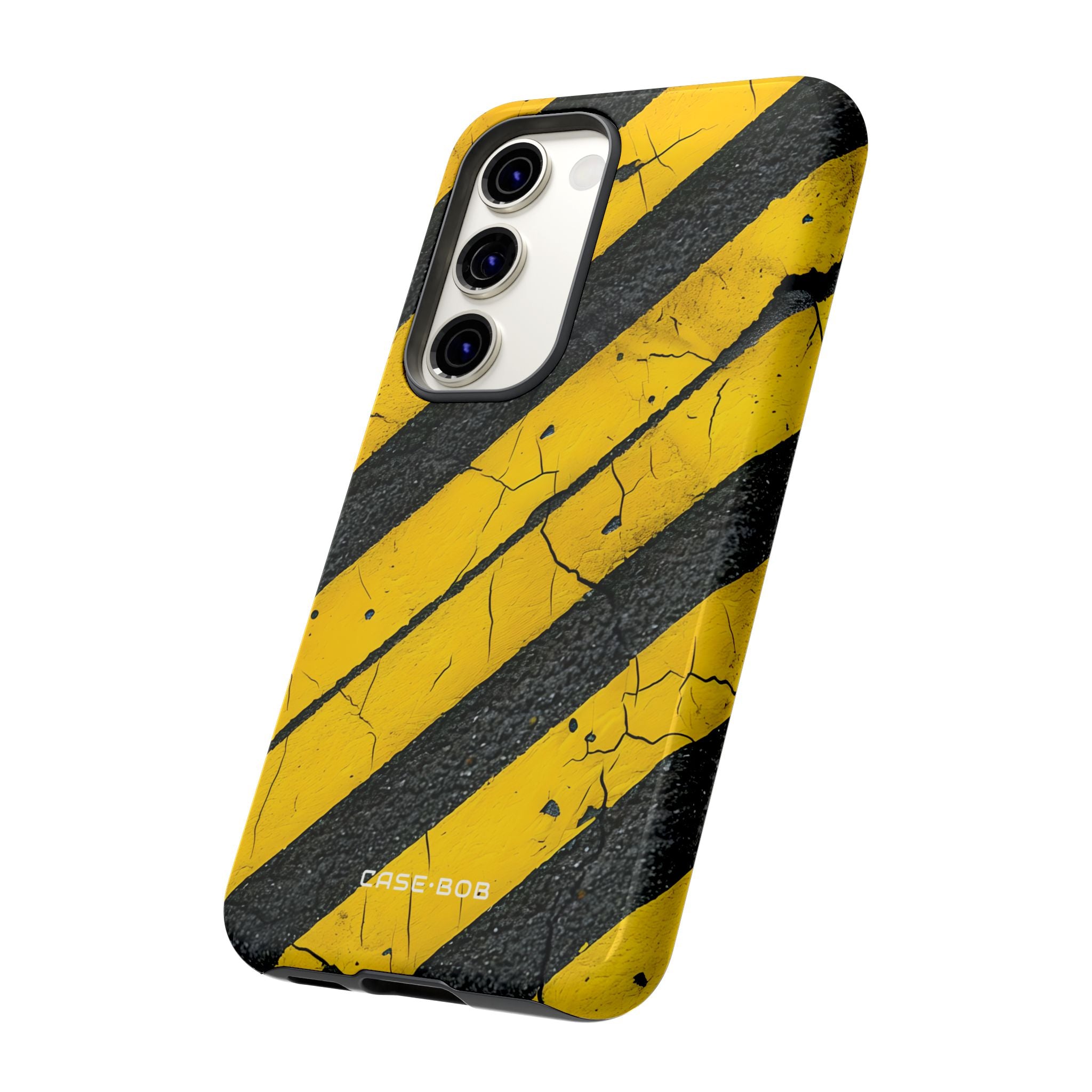 Yellow Stripe Distress Samsung S23 Case - Tough