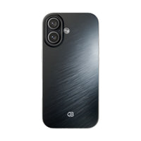 Grey Lite Phone Case for iPhone - Charcoal Brushed Steel