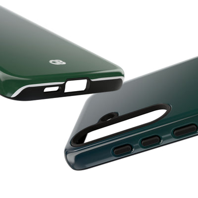 Green Tough Phone Case for Samsung - Midnight Pine Horizon