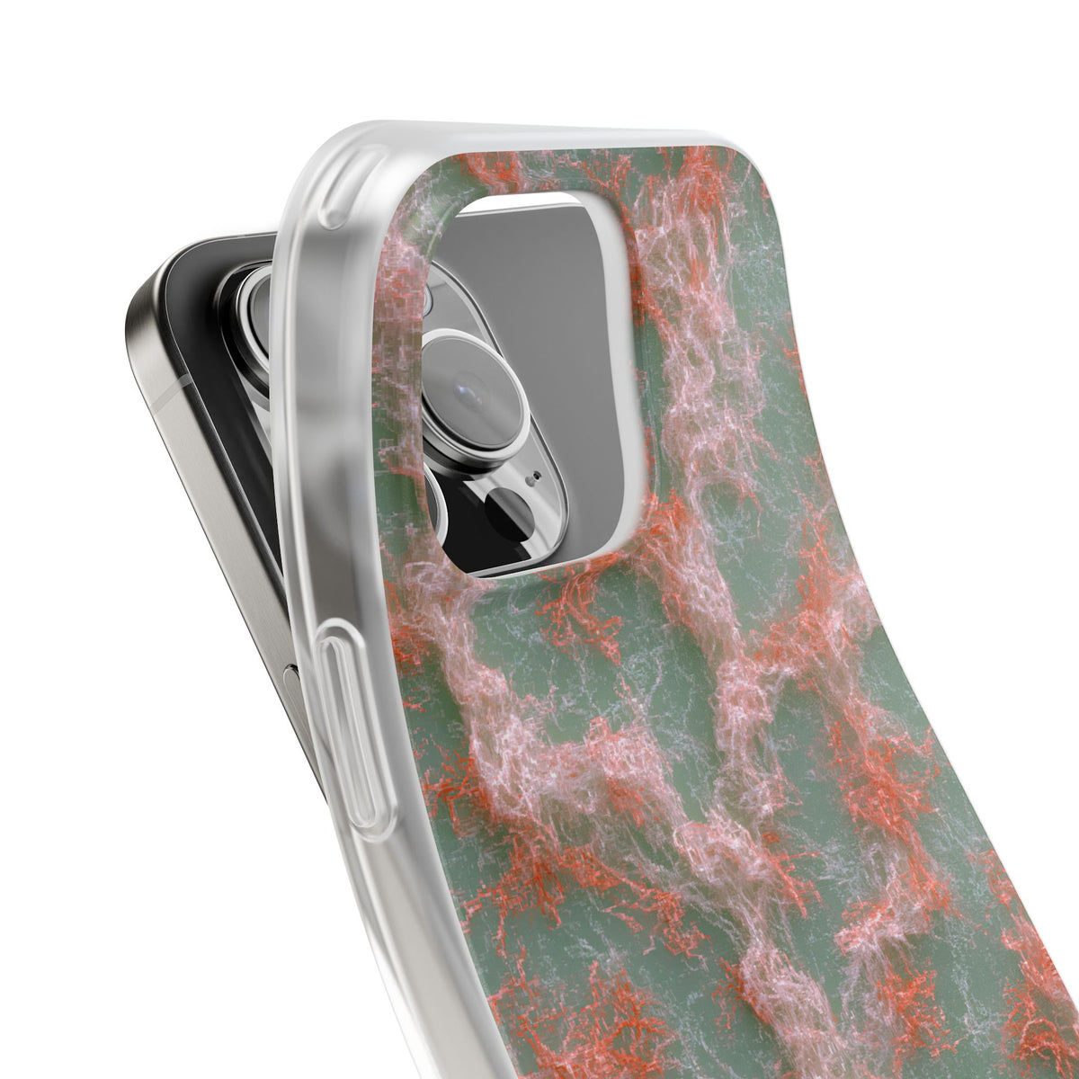 Coral Pixel Matrix · Lite Phone Case for iPhone ·  Green