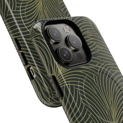 Green Tough 2.0 Magsafe Phone Case for iPhone - Dark Olive Plume