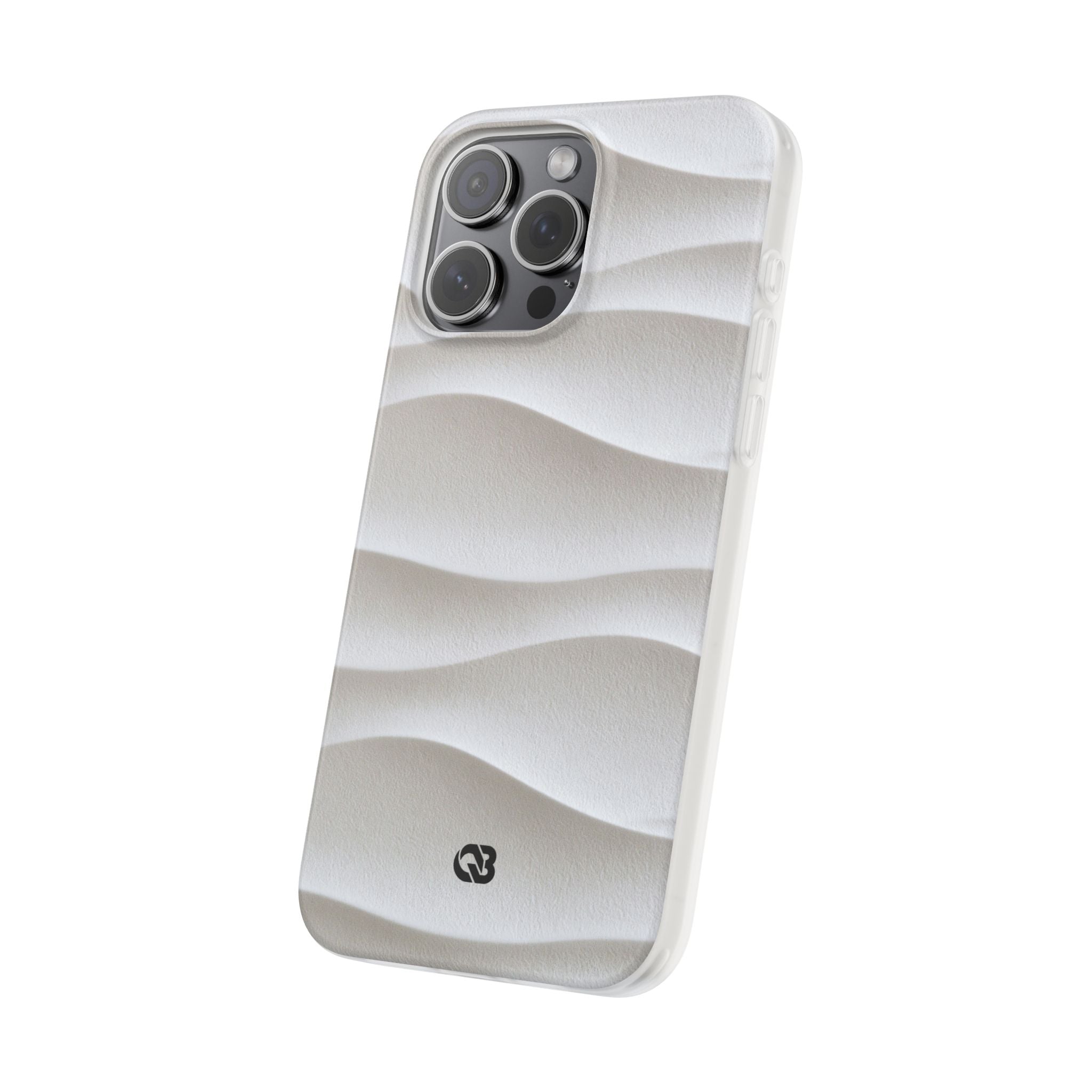 White Lite Phone Case for iPhone - Arctic Flow Ridges