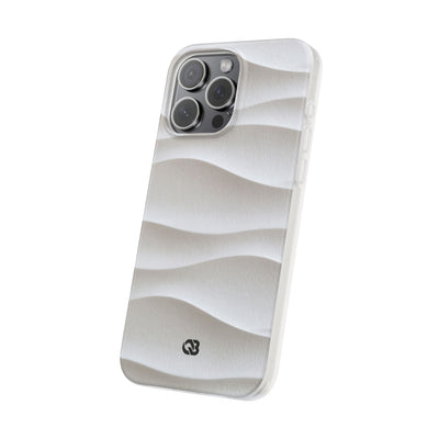 White Lite Phone Case for iPhone - Arctic Flow Ridges