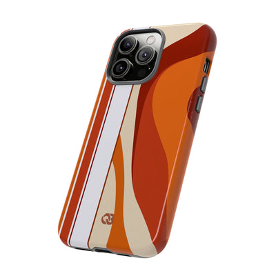 Orange Tough Phone Case for iPhone - Terracotta Metro Line