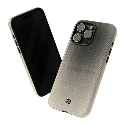 Beige Tough Phone Case for iPhone - Carbon Screen Grid