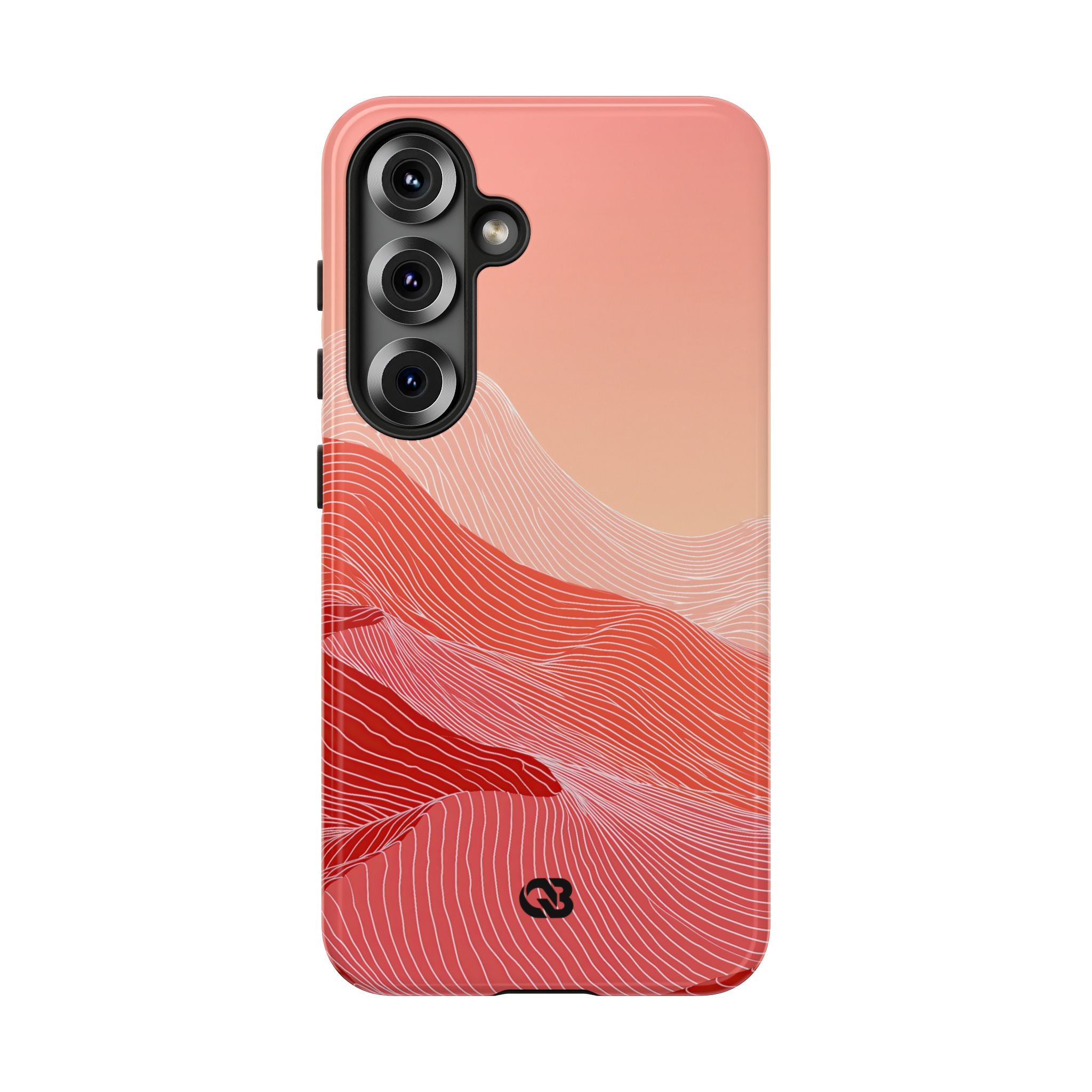 Red Tough Phone Case for Samsung - Crimson Ridge Contour