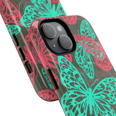 Electric Papillon · Tough 2.0 Magnetic Phone Case for iPhone · Pink