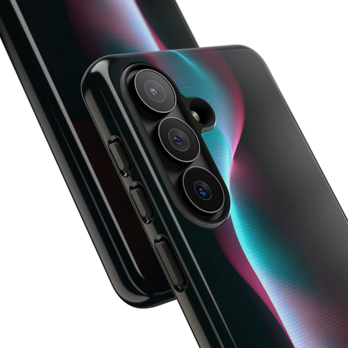 Neon Pixel Flow · Tough Phone Case for Samsung · Black