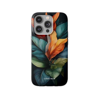 Tropisk Bladeudbrud iPhone 14 Pro Cover - Blød