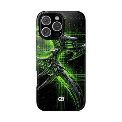 Cyber Sigil Grid · Tough Phone Case for iPhone · Green