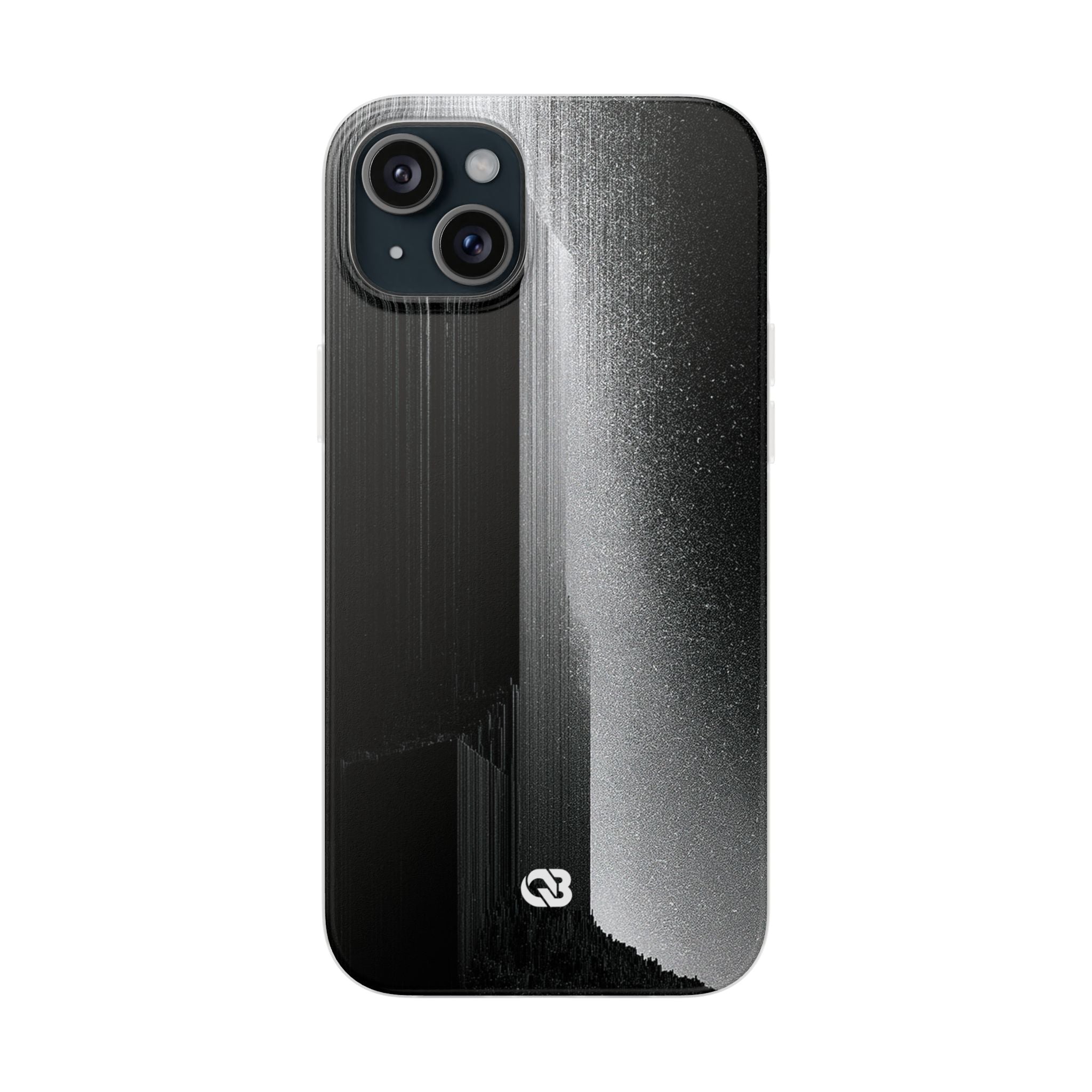 Black Lite Phone Case for iPhone - Brutalist Pixel Monolith