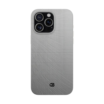 Grey Lite Phone Case for iPhone - Chrome Mesh Warp