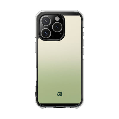 Muted Sage Ombre · Clear Impact Magnetic Phone Case for iPhone · Green