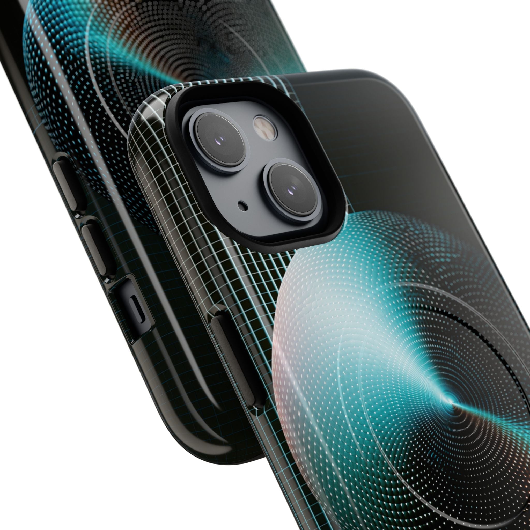 Blue Tough 2.0 Magsafe Phone Case for iPhone - Cyan Vector Sphere