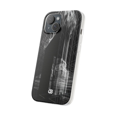 Black Lite Phone Case for iPhone - Ghost Urban Wireframe