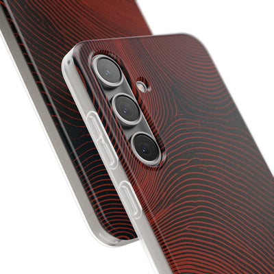 Red Lite Phone Case for Samsung - Terracotta Nerve Map