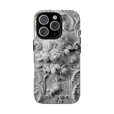Rococo Marble Rose · Tough 2.0 Magnetic Phone Case for iPhone · White
