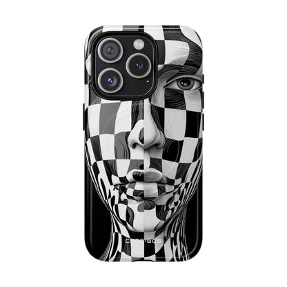 Checkered Face iPhone 15 Pro Case - Tough+