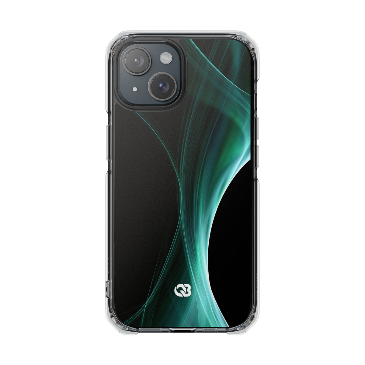 Emerald Lumen · Clear Impact Magnetic Phone Case for iPhone · Green