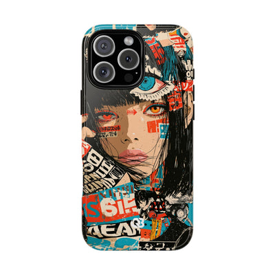 Shibuya Street Collage · Tough Phone Case for iPhone · Red