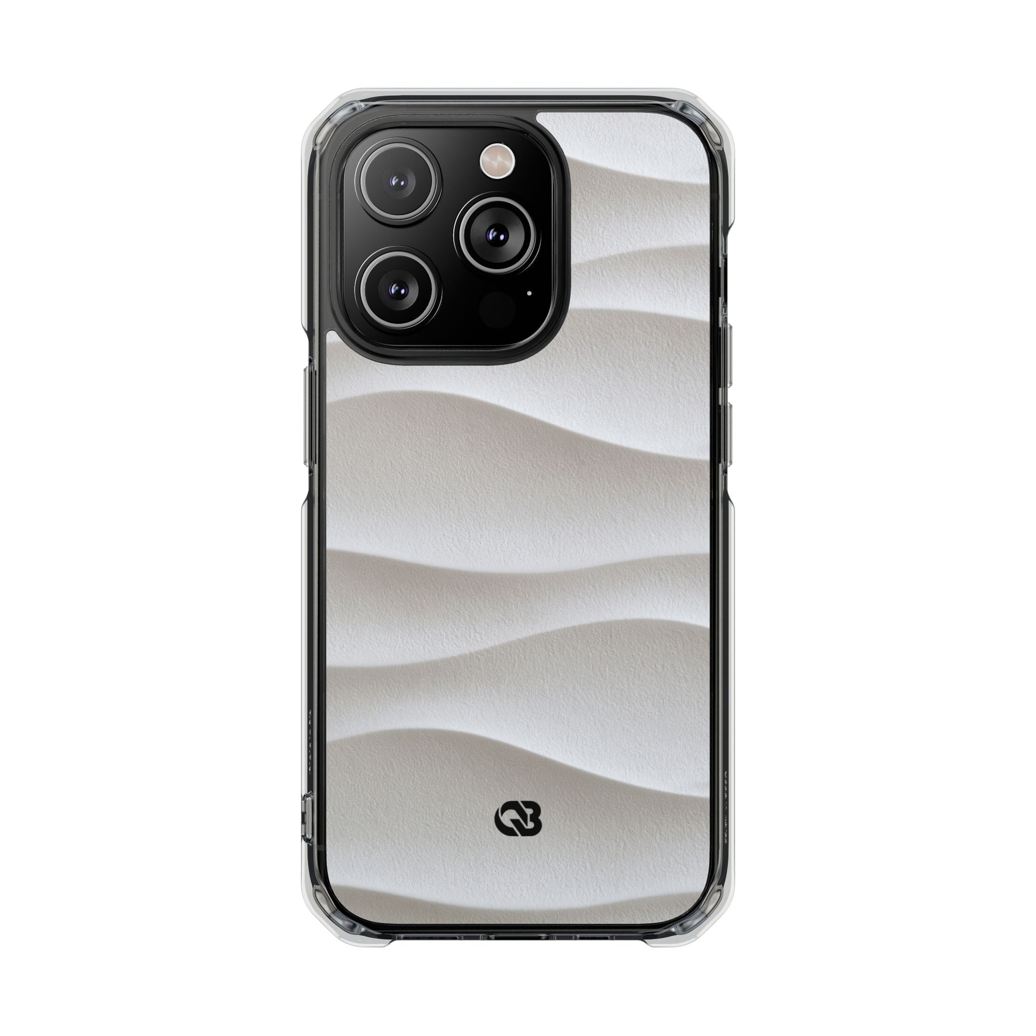 White Impact MagSafe Phone Case for iPhone - Arctic Flow Ridges