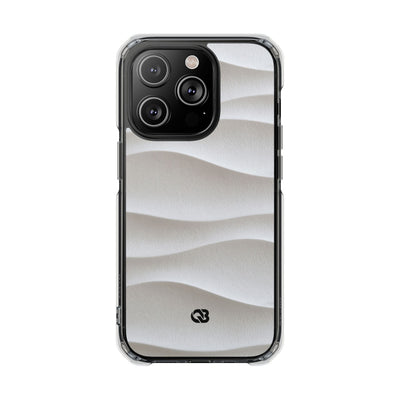 White Impact MagSafe Phone Case for iPhone - Arctic Flow Ridges