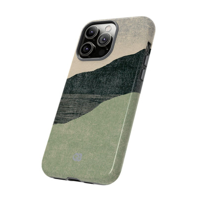 Green Tough Phone Case for iPhone - Moss Ridge Grain
