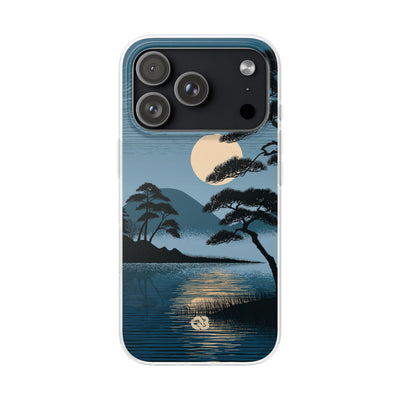 Blue Lite Phone Case for iPhone - Midnight Kyoto Pine
