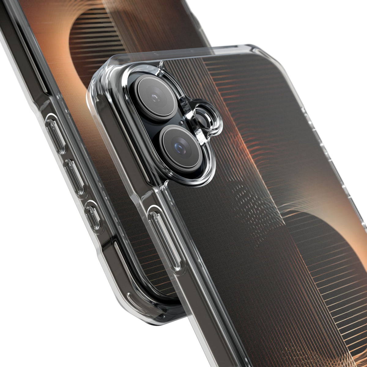 Amber Meridian · Clear Impact Magnetic Phone Case for iPhone · Black
