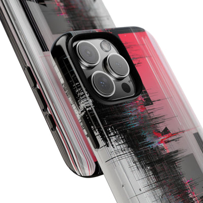 Black Tough Phone Case for iPhone - Crimson Data Leak