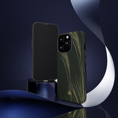 Golden Whispering Reeds · Tough Phone Case for iPhone · Green