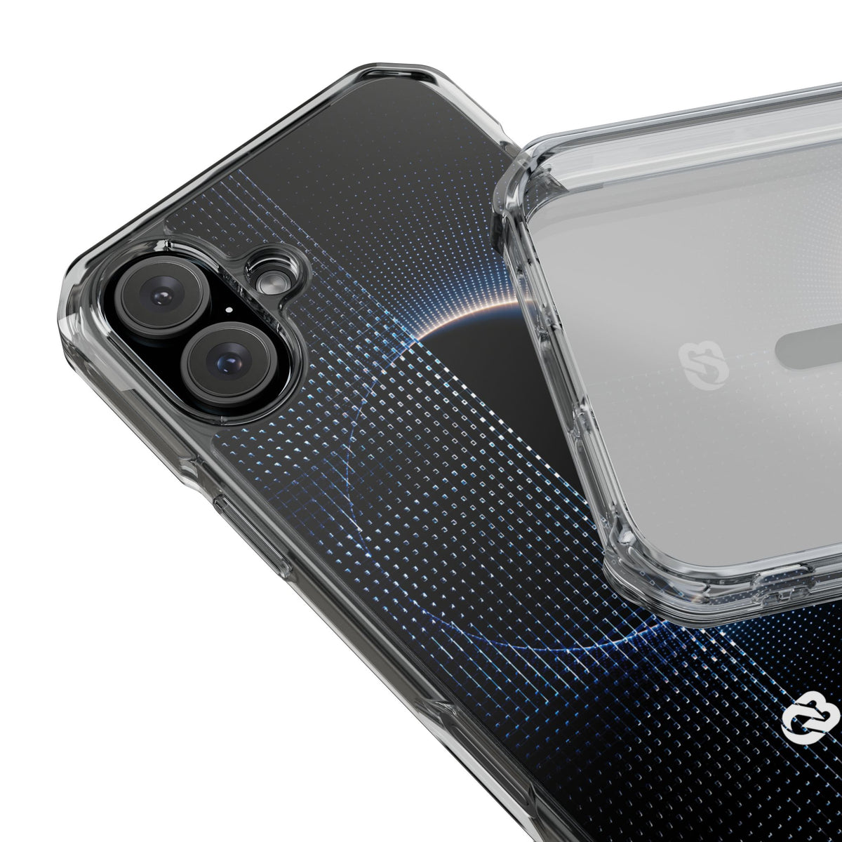Luminous Meridian · Clear Impact Magnetic Phone Case for iPhone · Black